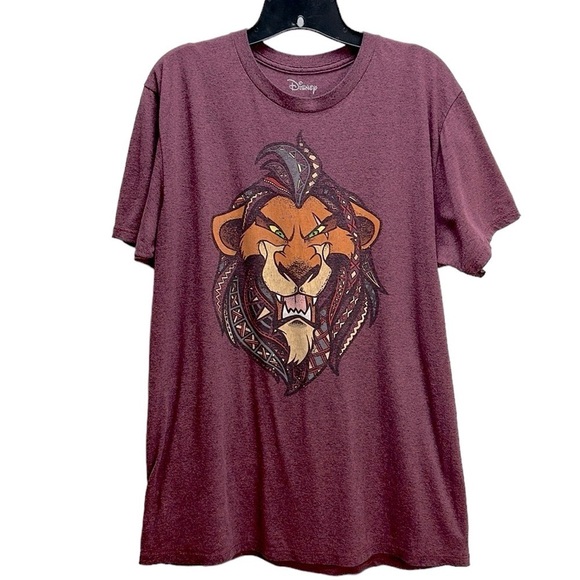 Disney The Lion King Scar T-Shirt Men’s Size Large Scar Pattern Fill Hea… - Picture 1 of 12